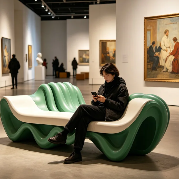 Art Wave Fiberglass Lounge Bench