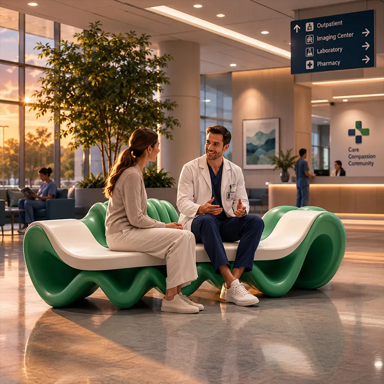Art Wave Fiberglass Lounge Bench